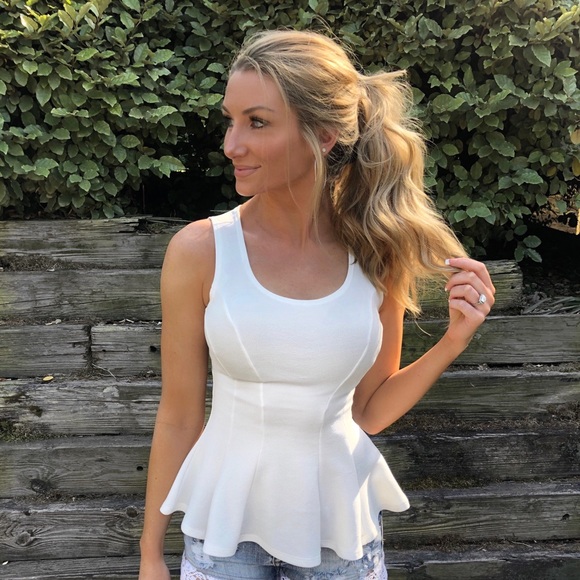 Body Central Tops - Peplum Fit and Flare Top